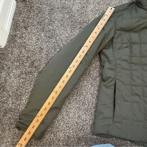 Aether Alta Quilted Jacket Discovery Olive Green Women’s Medium 3 Zip Coat - Picture 9 of 13